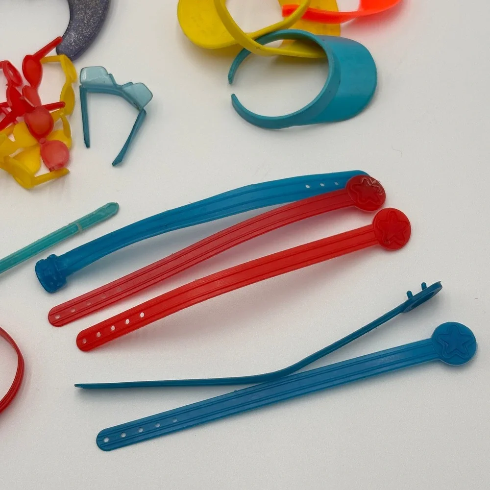 Vintage Mattel Barbie Doll Accessory Lot 80s 90s Guitars Sunglasses Visors Belts